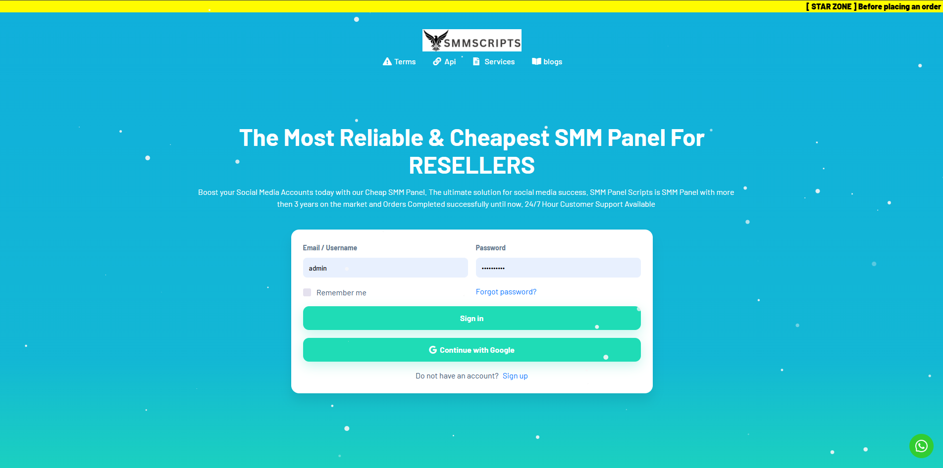 Super Rental Panel Modified Script - SMM Scripts