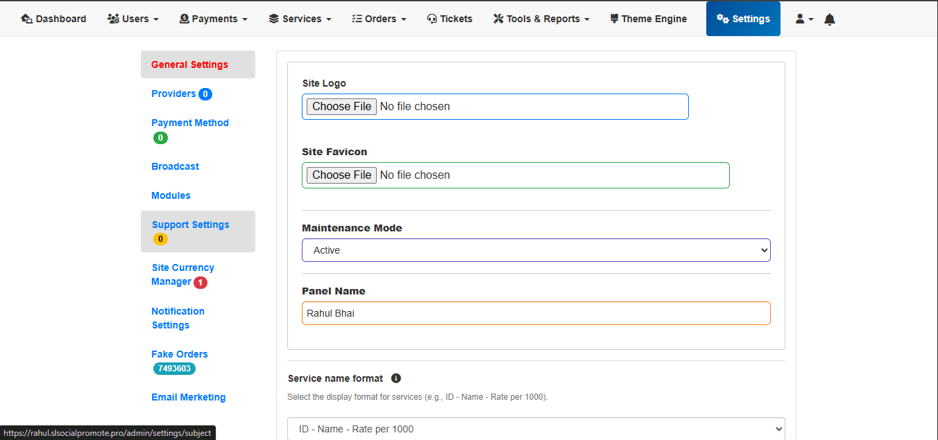 Rental Panel Smm Script